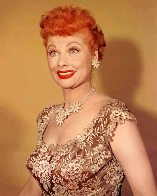 Beautiful Lucille Ball paint by numbers