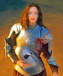 Beautiful Warrior Lady paint by number