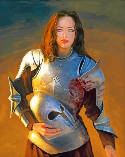 Beautiful Warrior Lady paint by number