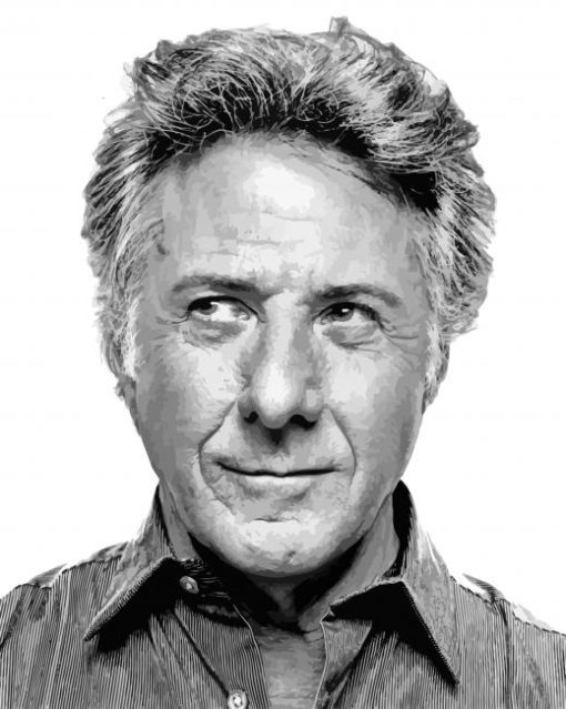 Black And White Dustin Hoffman paint by numbers