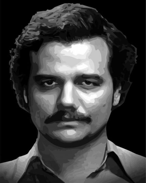 Black And White Escobar paint by numbers