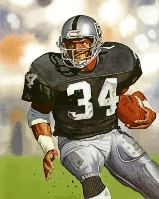 Bo Jackson Raiders Player paint by number