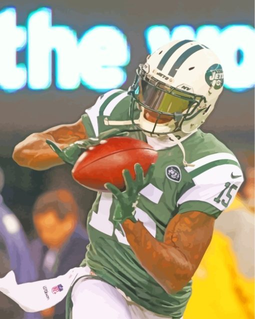 Brandon Marshall New York Jets paint by number