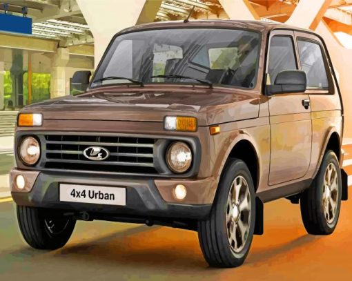 Brown Lada paint by numbers
