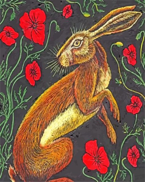 Beautiful Brown Hare paint by numbers