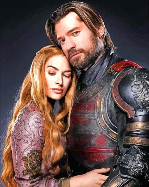 Cersei And Jaime Lannister paint by numbers