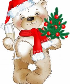 Christmas Bear paint by number