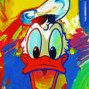 Colourful Donald Duck paint by numbers