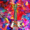 Colorful Guitar paint by numbers