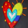 Colorful Heart paint by number