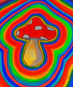 Colorful Mushroom paint by numbers