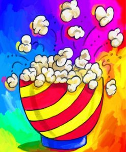 Colorful Popcorn paint by numbers