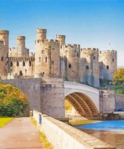 Conwy Castle In Wales paint by number paint by numbers