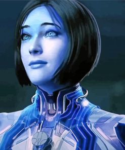 Cortana Halo Character paint by numbers