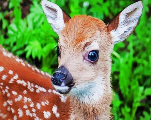 Cute Fawn paint by number