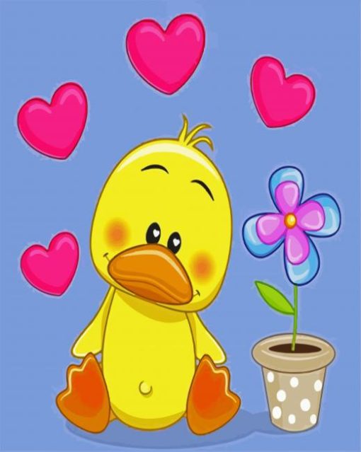 Cute Duck paint by number