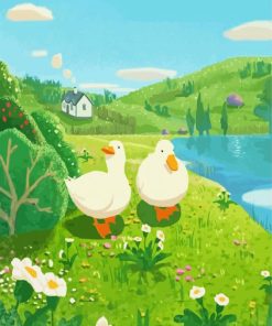 Cute Ducks Illustration paint by number