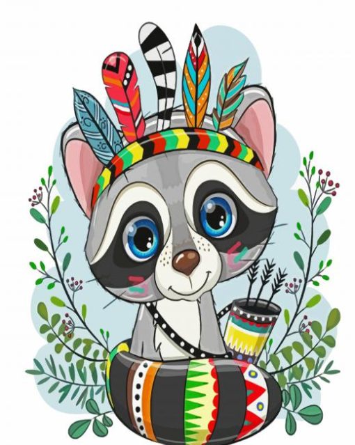 Cute Native Animal paint by number