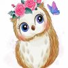 Cute Owl And Butterfly paint by number