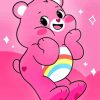 Cute Pink Bear paint by number