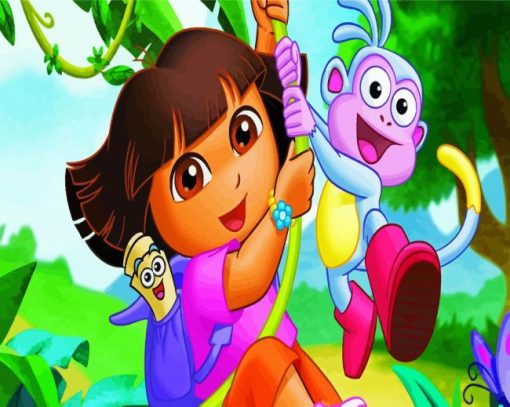 Dora Explorer paint by number