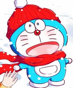 Doraemon In Snow paint by number