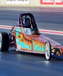 Dragster Car paint by numbers