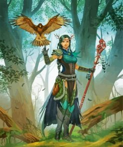 Druid And Eagle paint by numbers