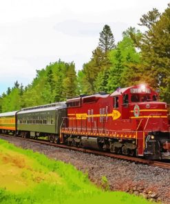 Duluth North Shore Scenic Railroad paint by numbers