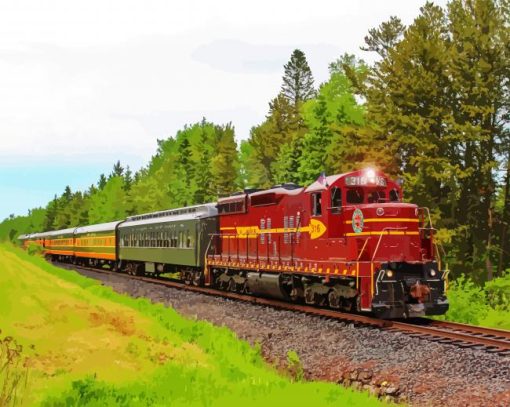 Duluth North Shore Scenic Railroad paint by numbers