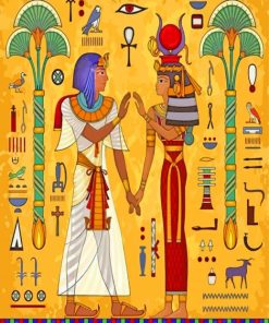 Egyptian Hieroglyphics paint by numbers