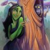 Elphaba And Owl - paint by number