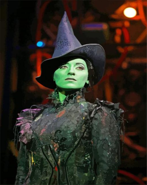 Elphaba The Green Witch - paint by number