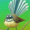 Fantail Bird paint by numbers