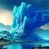Fantasy Glacier Landscape paint by number
