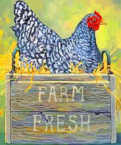 Farm Chicken Hen paint by numbers