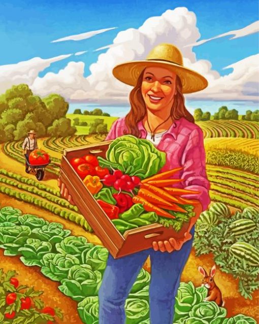 Farmer Lady paint by numbers