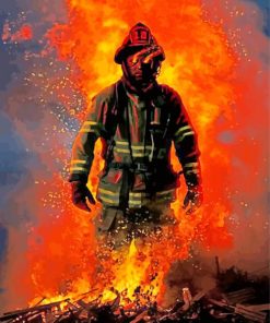 Firefighter paint by numbers