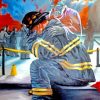 Fireman Crying paint by numbers
