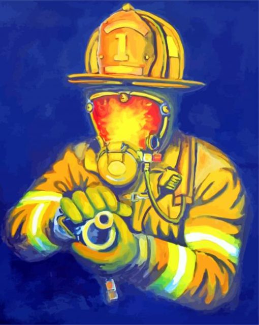 Fireman paint by numbers