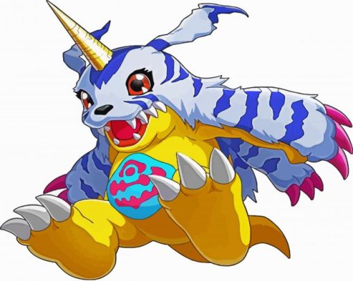 Gabumon Digimon Anime paint by number