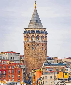 Galata Tower paint by number