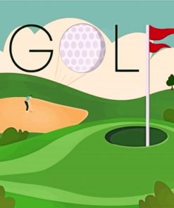 Aesthetic Golf Illustration paint by numbers