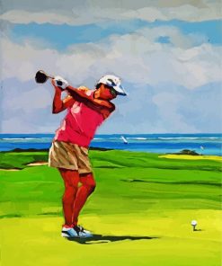 Golfer Woman Art paint by numbers