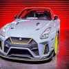 Grey Gtr Car paint by numbers