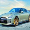 Grey Nissan Gtr paint by numbers