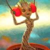 Groot Listening To Music paint by numbers