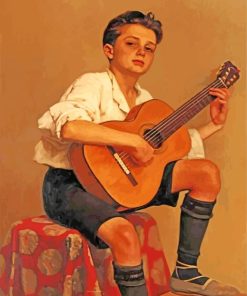 Guitarist Boy paint by numbers