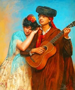 Guitarist Couple paint by numbers