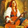 Guitarist Lady paint by numbers
